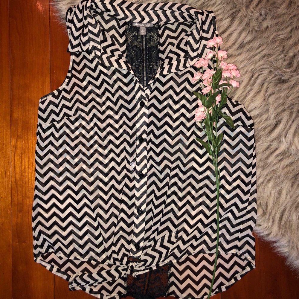 Zig zag sleeveless top